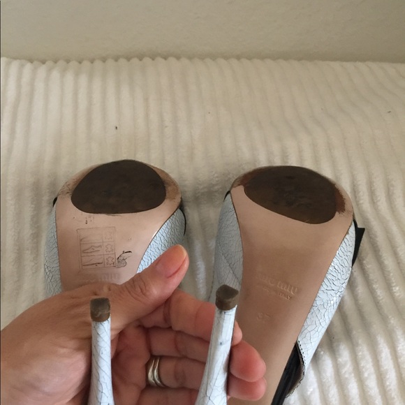 miu miu black and white bow heels - Picture 6 of 12